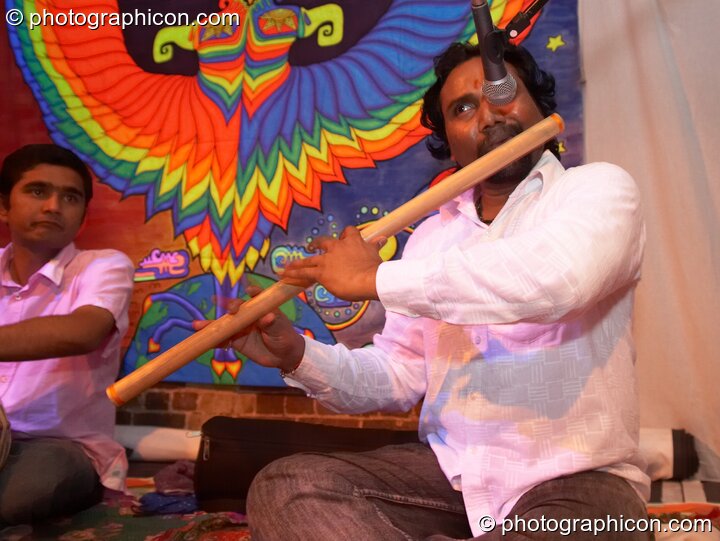 Ashok performing on the Sangita Sounds stage  at The Synergy Project. London, United Kingdom. © 2006 Photographicon