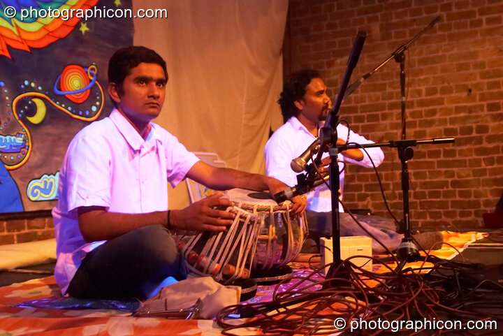 Ashok performing on the Sangita Sounds stage  at The Synergy Project. London, United Kingdom. © 2006 Photographicon