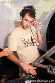 James Liquid DJ's on the Liquid Records stage at The Synergy Project. London, United Kingdom. © 2006 Photographicon