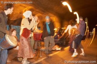 A Spirit Jamming session in the road tunnel outside The Synergy Project. London, United Kingdom. © 2006 Photographicon