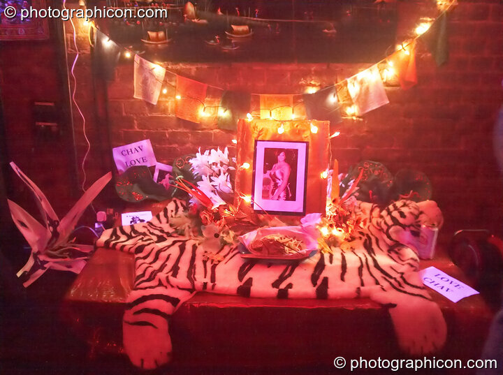 A Jane Goody shrine to chav culture in the EdensoundS space at The Synergy Project. London, United Kingdom. © 2006 Photographicon