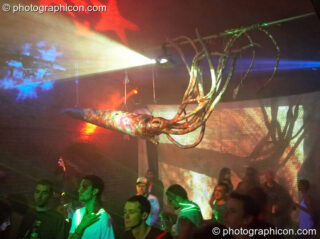 Decor above the dance floor in the EdensoundS space at The Synergy Project. London, United Kingdom. © 2006 Photographicon