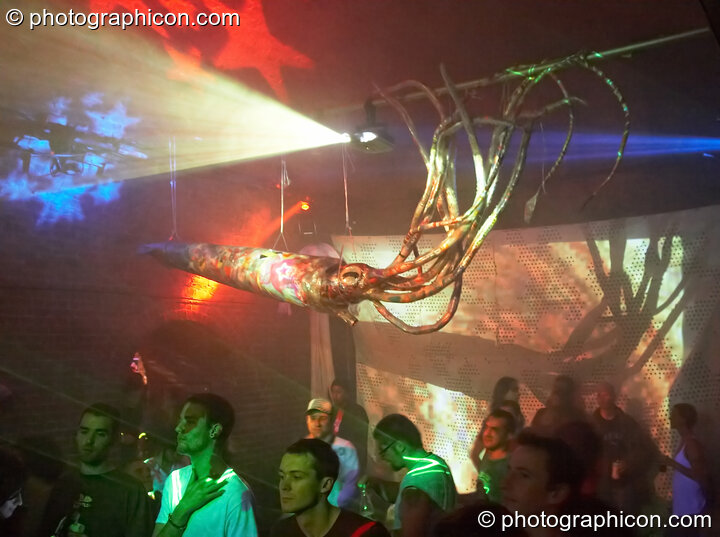 Decor above the dance floor in the EdensoundS space at The Synergy Project. London, United Kingdom. © 2006 Photographicon