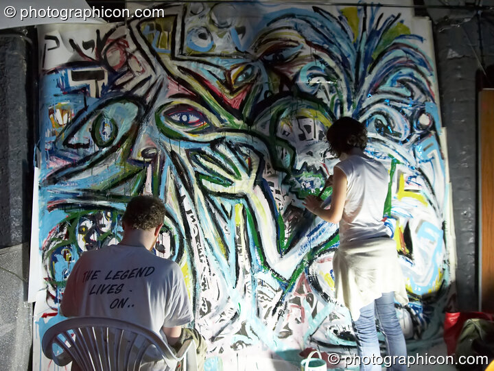 A dynamic oil painting in progress in the IDSpiral space at The Synergy Project. London, United Kingdom. © 2006 Photographicon