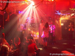 Decor and dancers in the  EdensoundS space at The Synergy Project. London, United Kingdom. © 2006 Photographicon