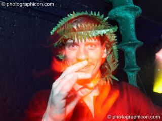 A man dancing in the IDspiral room at The Synergy Project. London, United Kingdom. © 2007 Photographicon