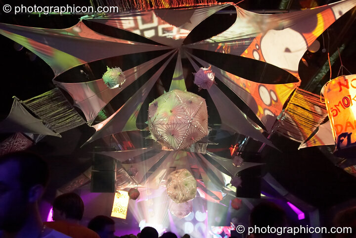 Decor by Fluffy Mafia in the Liquid Records space at The Synergy Project. London, United Kingdom. © 2007 Photographicon