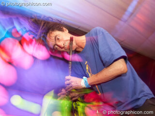 Jon Champignon Egan of Zubzub performs on the Mistzfiedmind stage at The Synergy Project. London, United Kingdom. © 2007 Photographicon