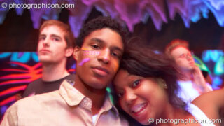 A man and woman dance in the Mistzfiedmind space at The Synergy Project. London, United Kingdom. © 2007 Photographicon