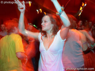 A woman dances in the Square Roots space at The Synergy Project. London, United Kingdom. © 2007 Photographicon