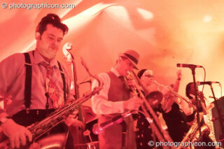 Fat 45's perform on the RumbleTeaser / Small World Stage at The Synergy Project. London, United Kingdom. © 2008 Photographicon