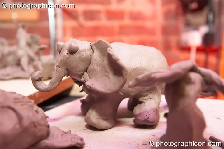 A workshop by Whale of a Time on clay modelling of endangered species at The Synergy Project. London, United Kingdom. © 2008 Photographicon
