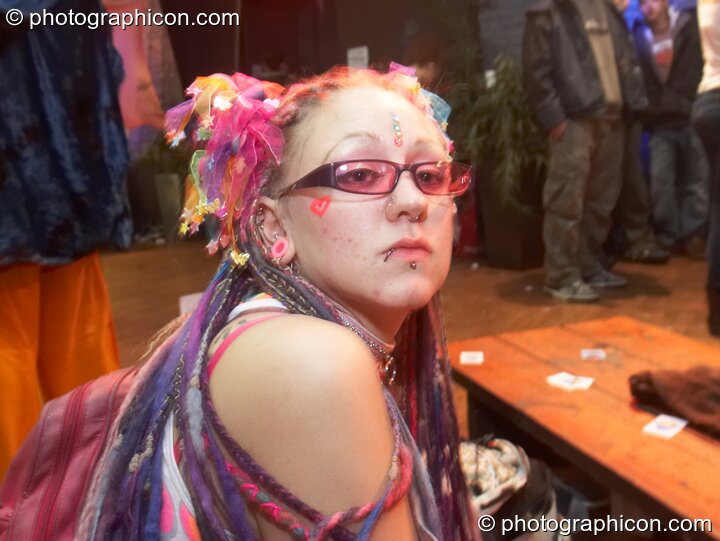 A woman sits in the Inspiration Hall at Luminopolis (formerly The Synergy Project). London, United Kingdom. © 2008 Photographicon