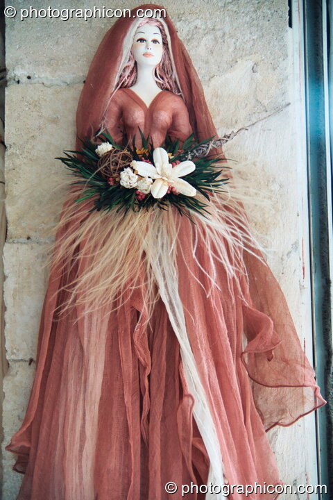 Decorative doll on a wall in Rethymno. Rethymno, Greece. © 2002 Photographicon