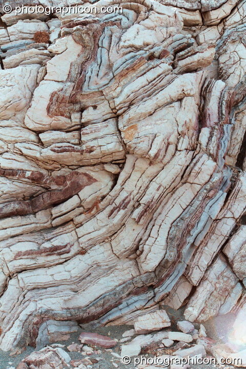 Close-up of the famous Cretan folded sedimentary rocks at Agios Pavlos. Agios Pavlos, Greece. © 2002 Photographicon