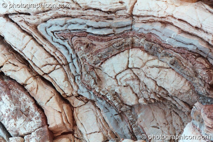 Close-up of the famous Cretan folded sedimentary rocks at Agios Pavlos. Agios Pavlos, Greece. © 2002 Photographicon