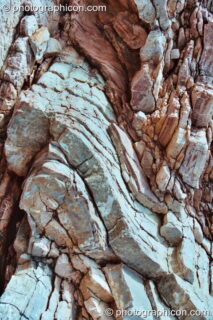 Close-up of the famous Cretan folded sedimentary rocks at Agios Pavlos. Agios Pavlos, Greece. © 2002 Photographicon