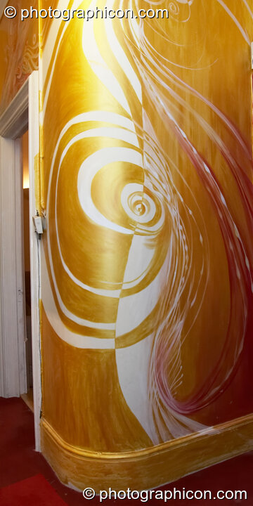 Artwork painted onto the corner of a wall at the Kingston Goddess Temple. Kingston-upon-Thames, United Kingdom. © 2007 Photographicon