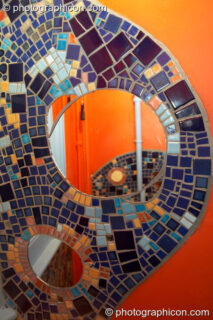 Mosaic artwork in the toilet at the Kingston Goddess Temple. Kingston-upon-Thames, United Kingdom. © 2007 Photographicon