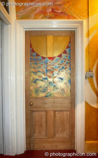 Artwork painted onto a door at the Kingston Goddess Temple. Kingston-upon-Thames, United Kingdom. © 2007 Photographicon