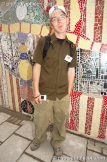 Howard Grange at the opening of Save The World Club's Hundertwasser mosaic. Kingston Upon Thames, United Kingdom. © 2005 Photographicon