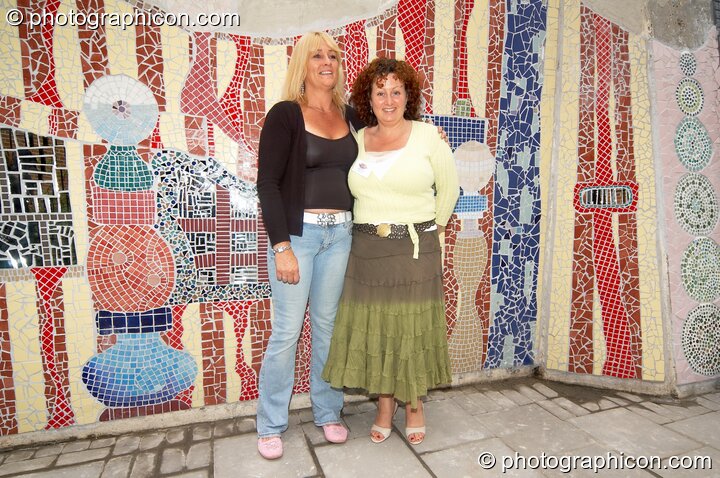Voulnteers at the opening of Save The World Club's Hundertwasser mosaic. Kingston Upon Thames, United Kingdom. © 2005 Photographicon