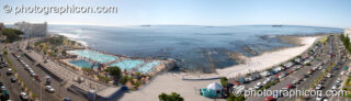 Composite panorama from a high vantage point of Sea Point, Cape Town - Western Cape, South Africa. Cape Town, South Africa. © 2005 Photographicon