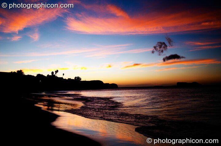 Coloured clouds over the sea just after sunset at Clifton beach, Cape Town - Western Cape, South Africa. Cape Town, South Africa. © 2005 Photographicon